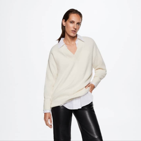 MANGO V-neck sweater - Picture 3 of 8